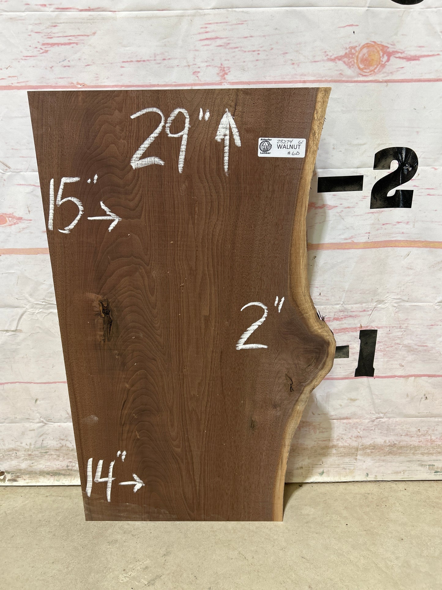 Live Edge Walnut Sku#28274M-6
