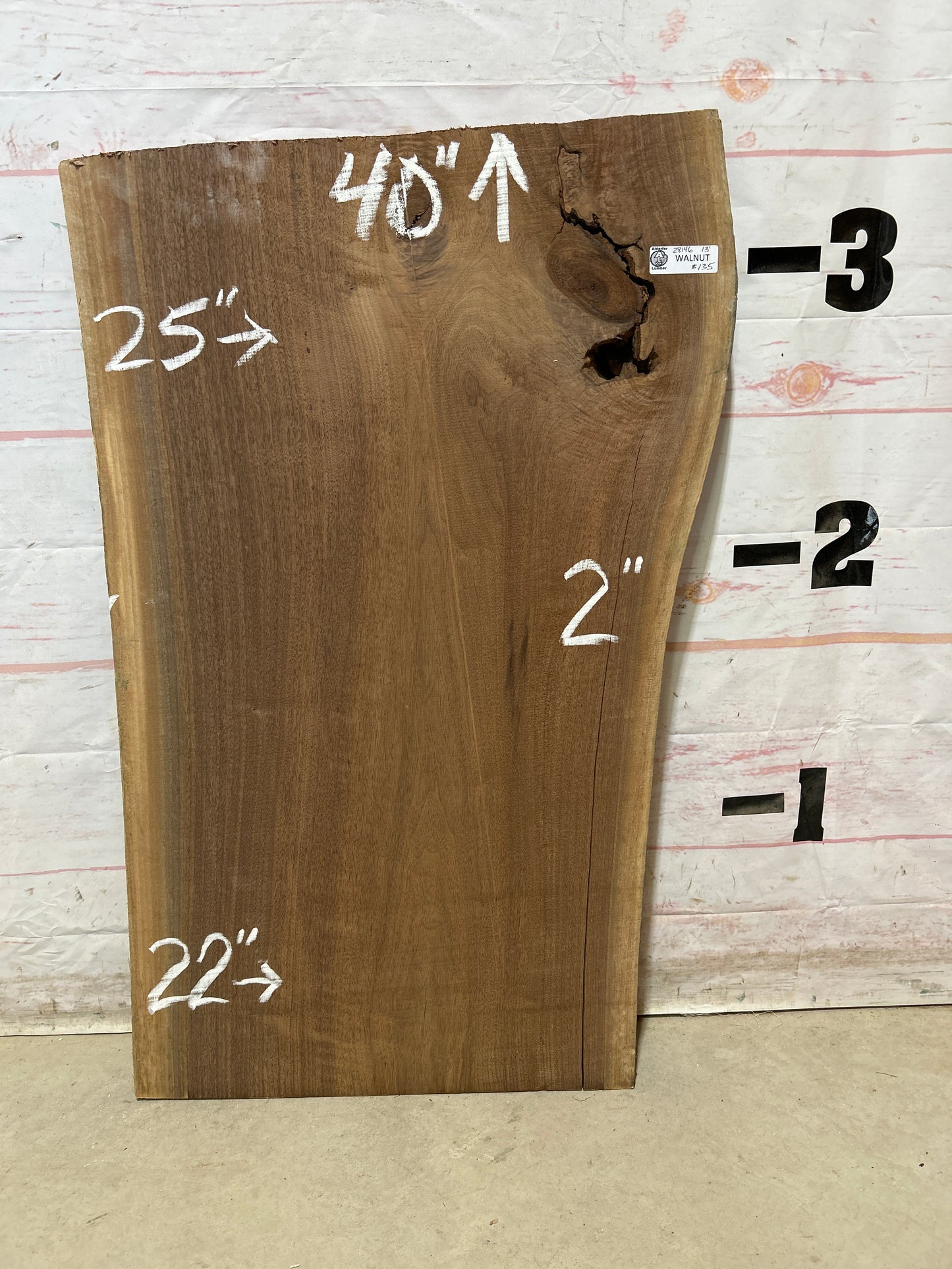 Live Edge Walnut Sku#28146M-13