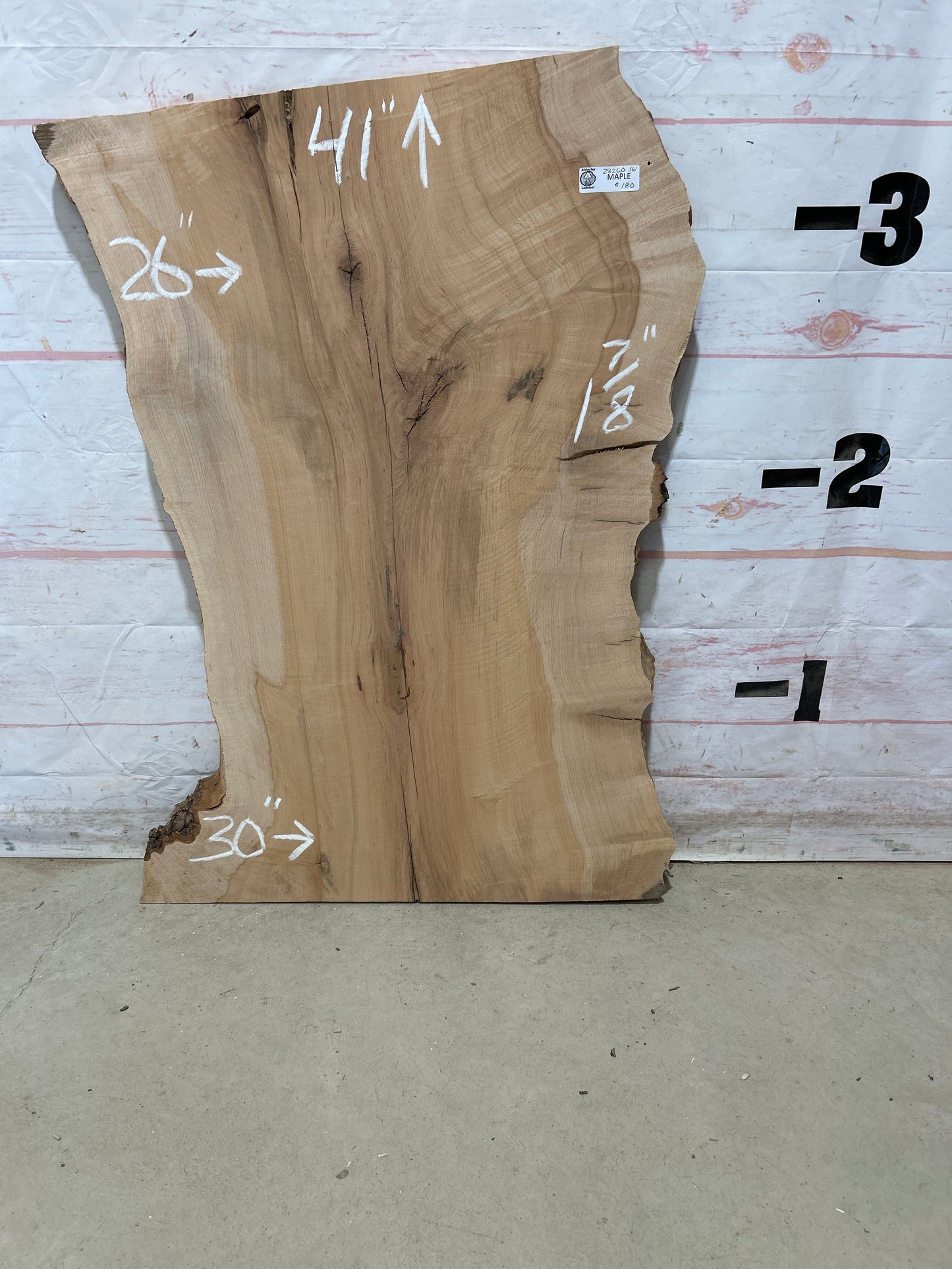 Live Edge Maple Sku#28260E-16