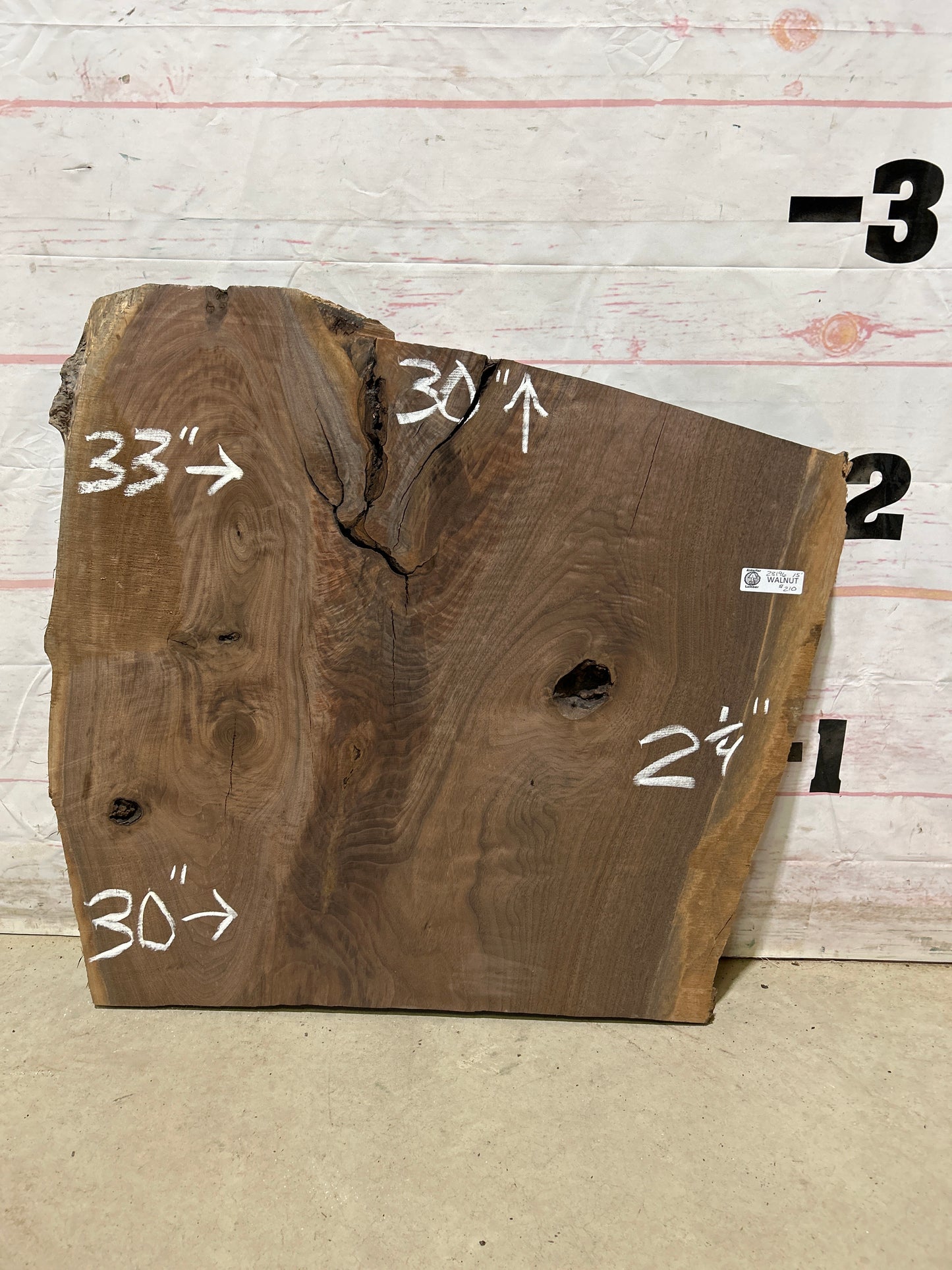Live Edge Walnut Sku#28196M-15