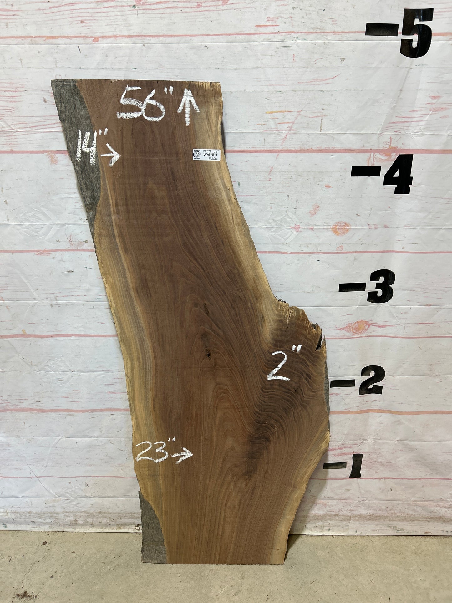 Live Edge Walnut Sku#28119G-15