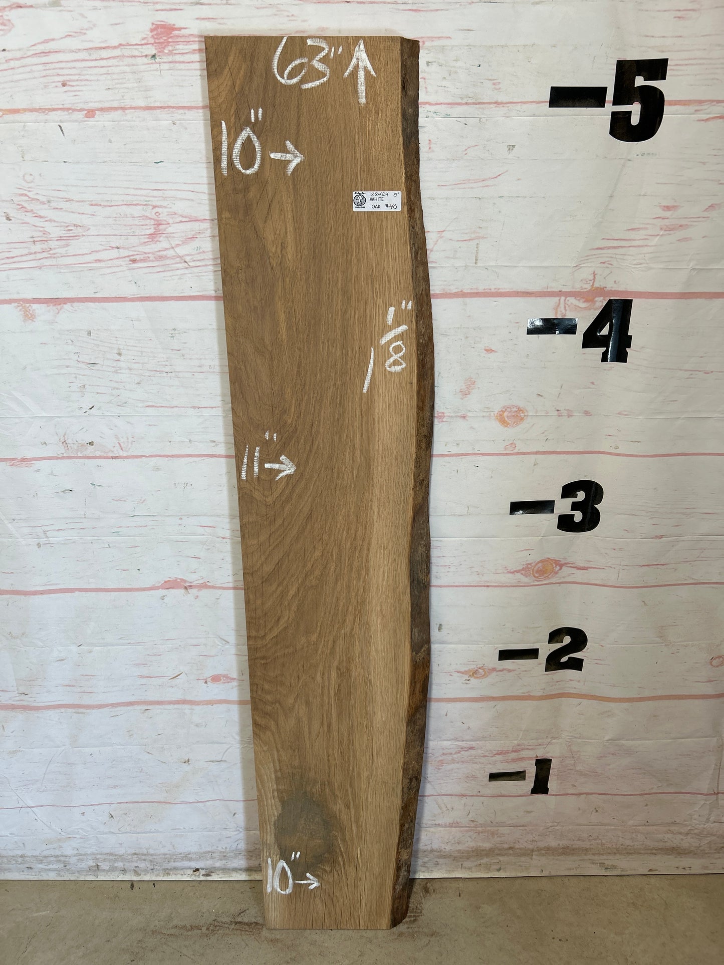 Live Edge White Oak Sku#28424M-5