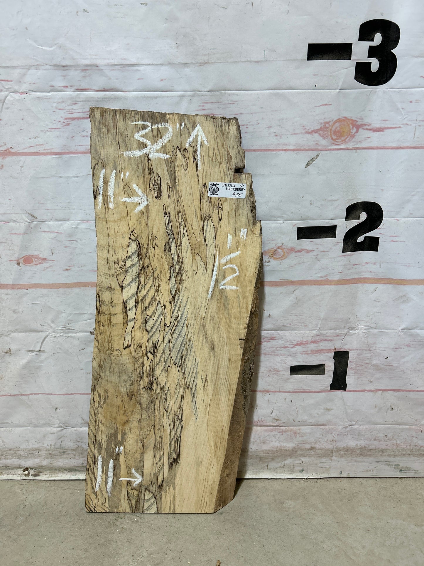 Live Edge Hackberry Sku#28590-4