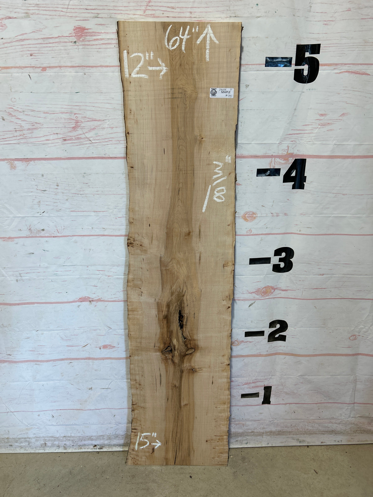 Live Edge Maple Sku#28688B-9