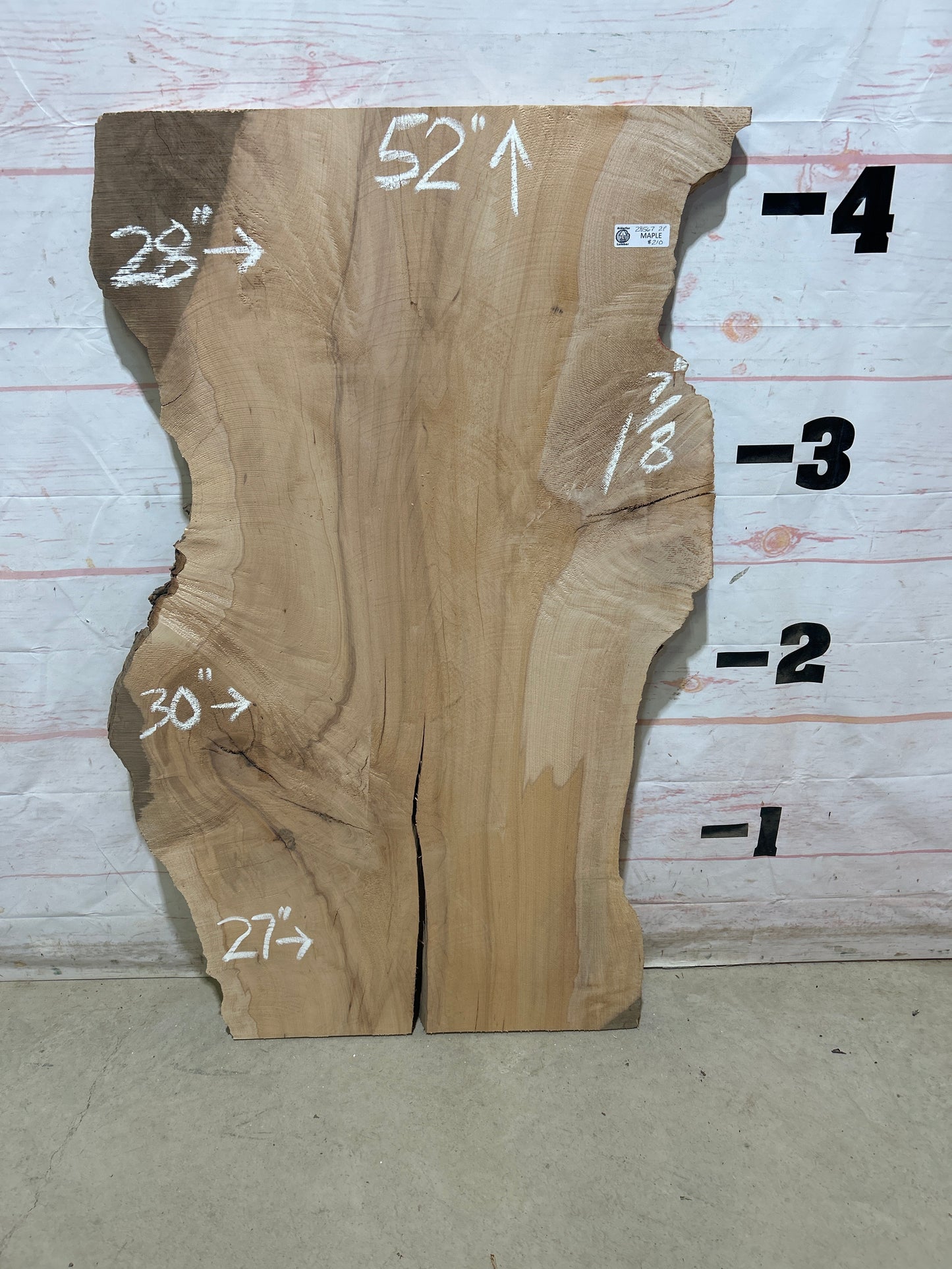 Live Edge Maple Sku#28567E-21
