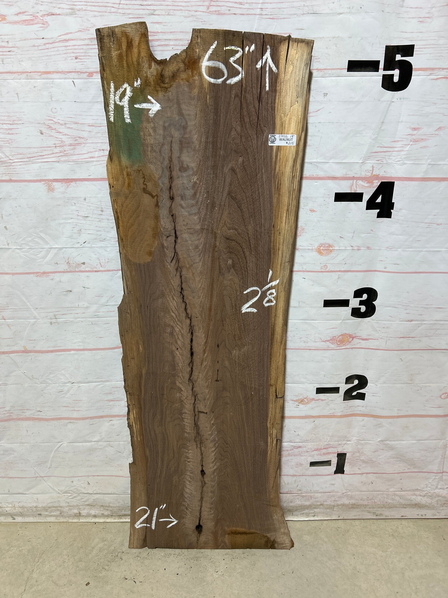 Live Edge Walnut Sku#27933G-18