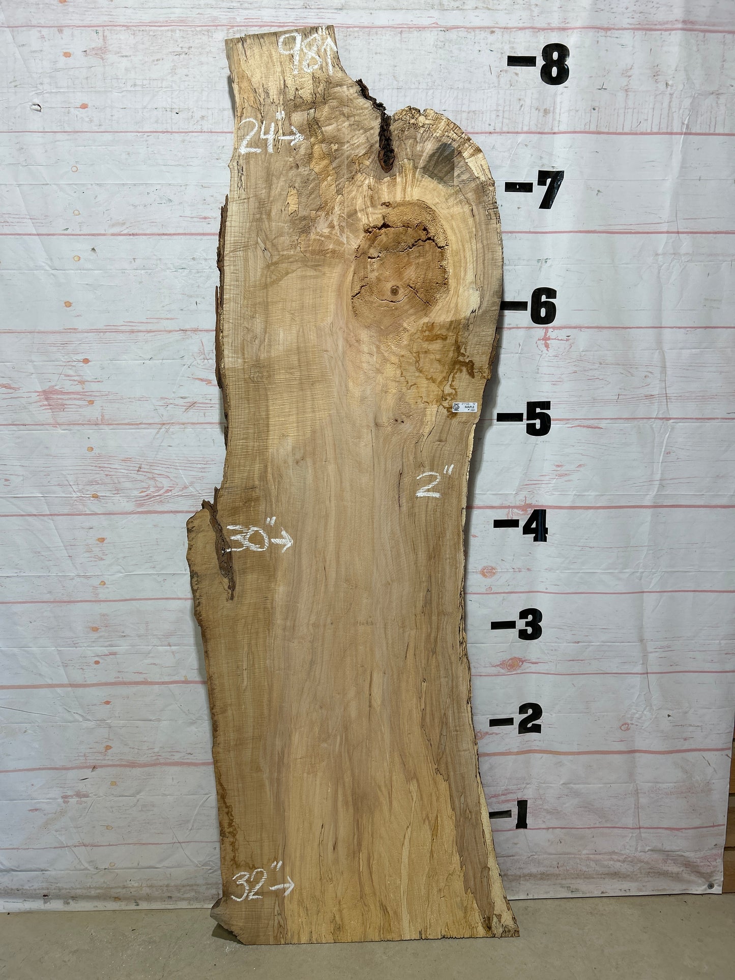 Live Edge Maple Sku#27381B-38