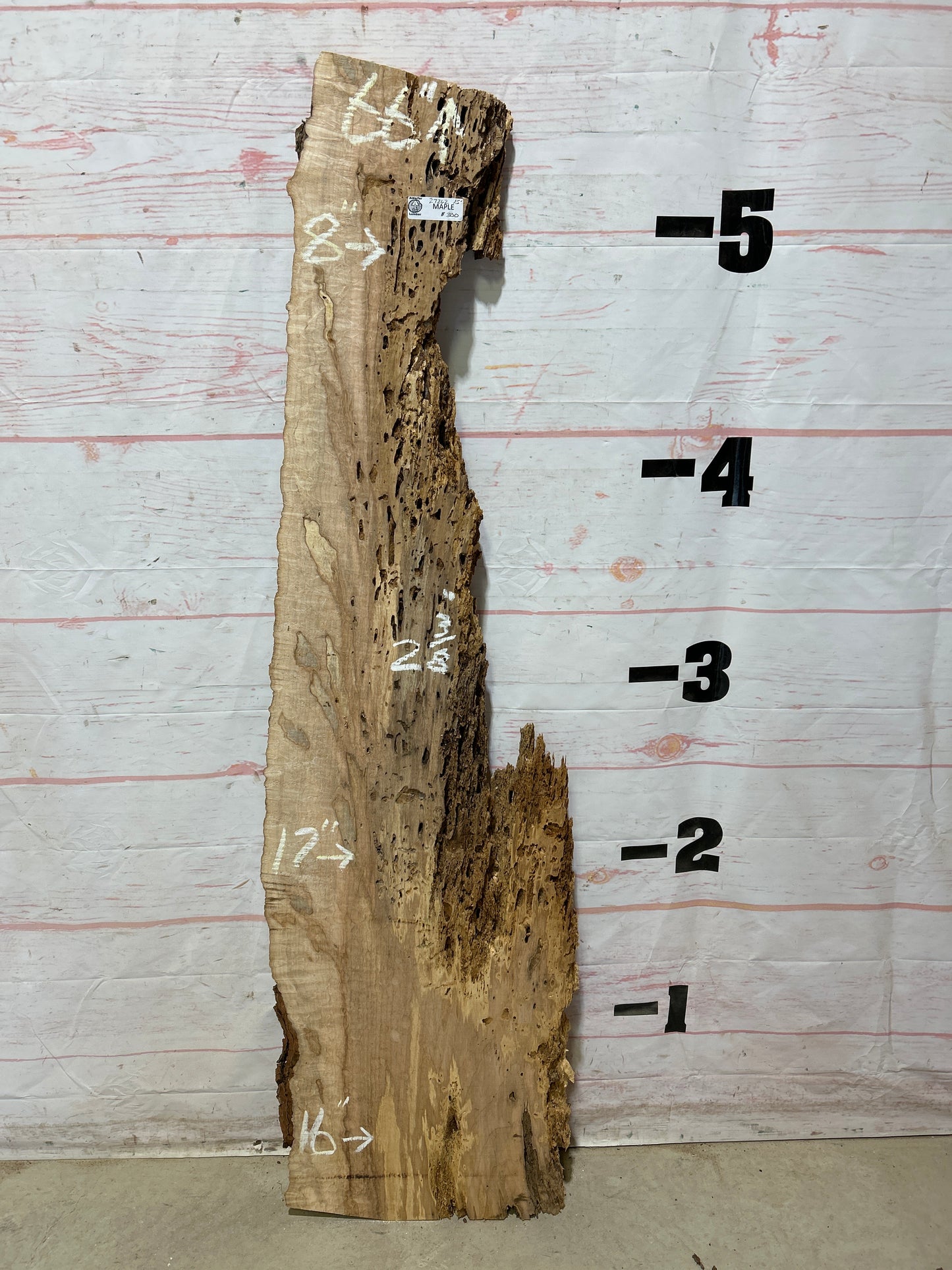 Live Edge Ambrosia Maple Sku#27262-15