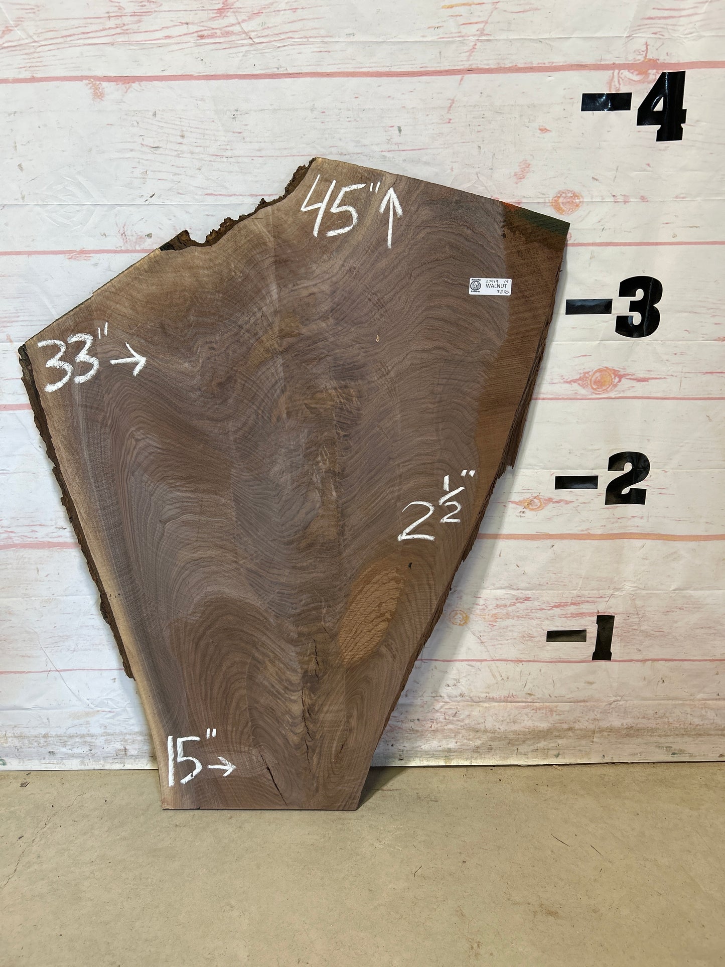 Live Edge Walnut Sku#27919M-19