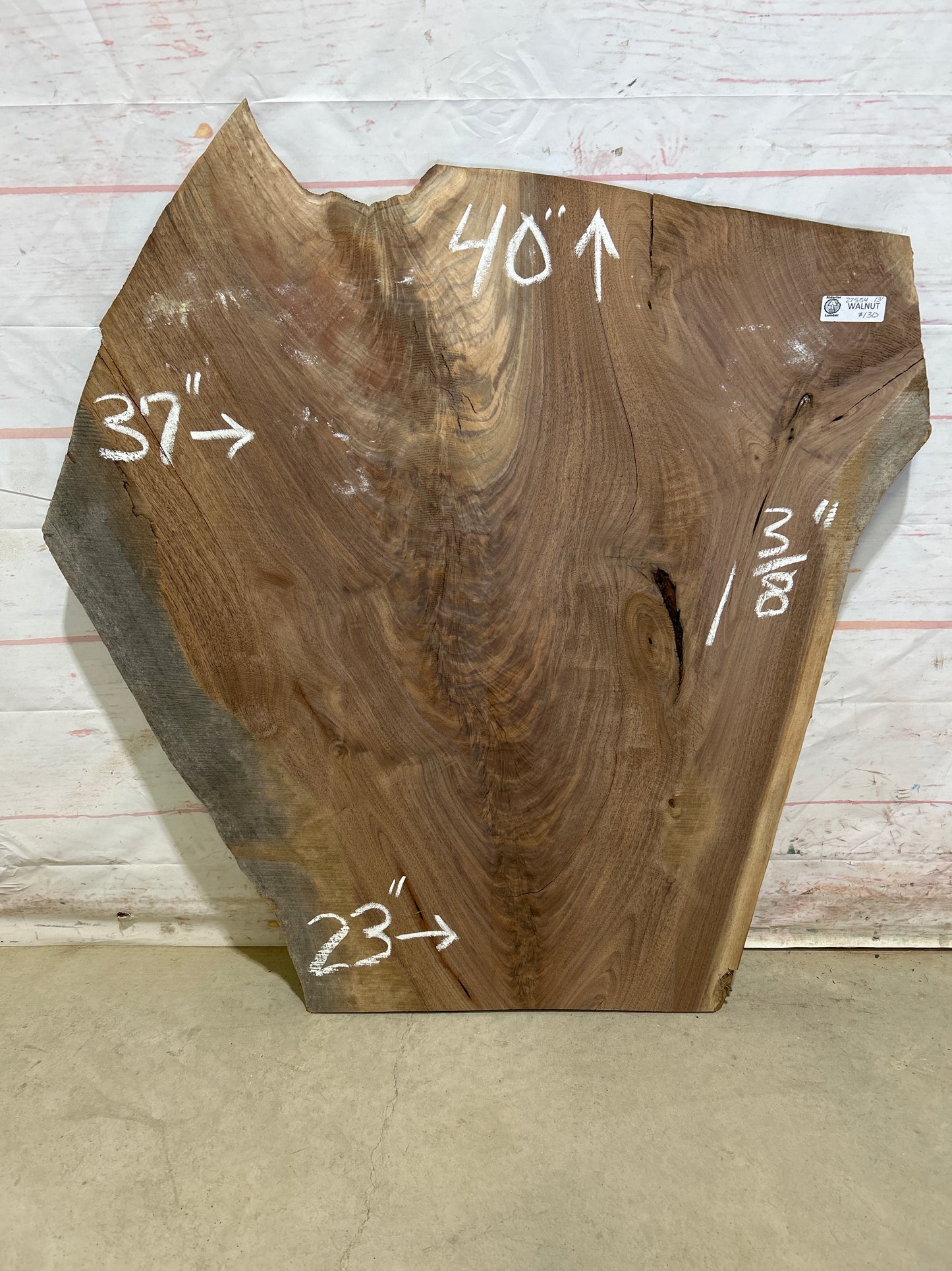 Live Edge Walnut Sku#27554M-13