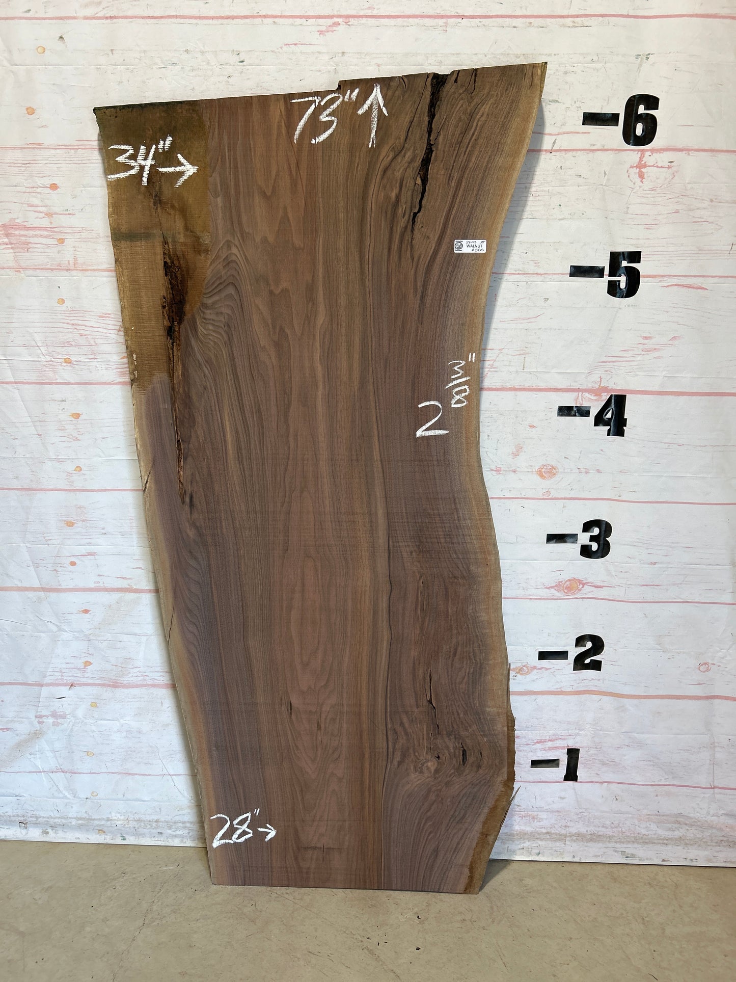 Live Edge Walnut Sku#28413N-39