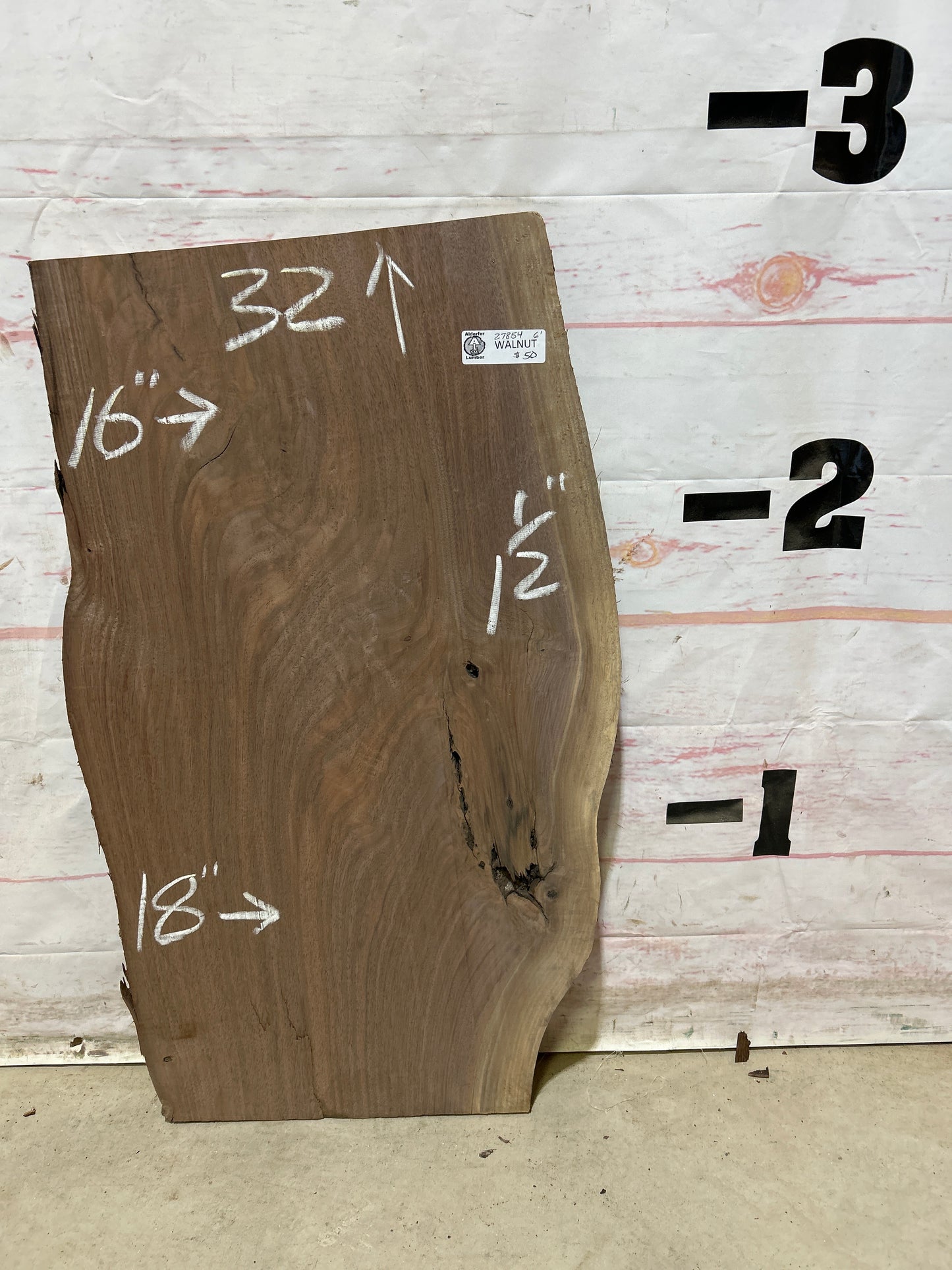 Live Edge Walnut Sku#27854M-6