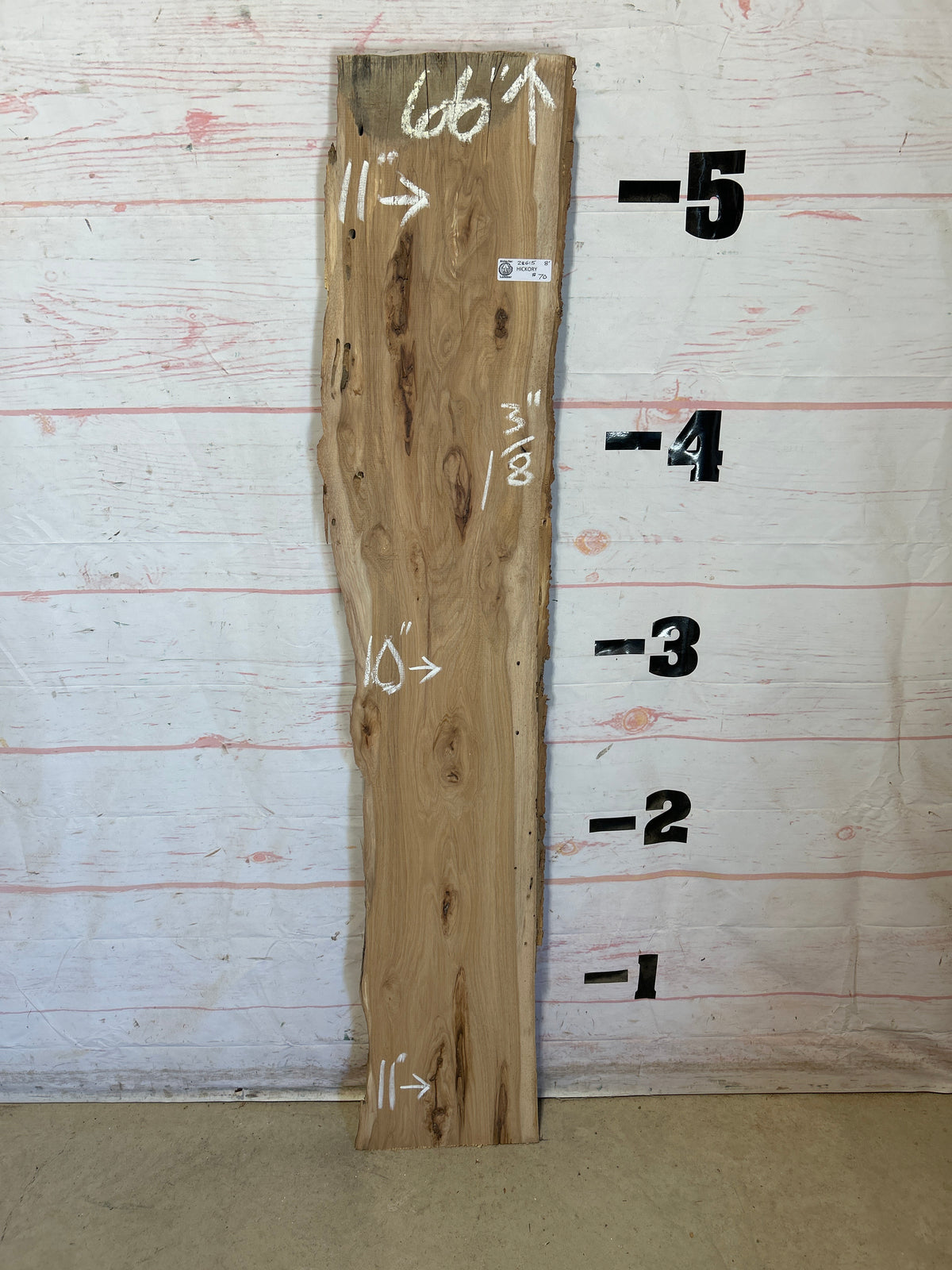 Live Edge Hickory Sku#28615M-8