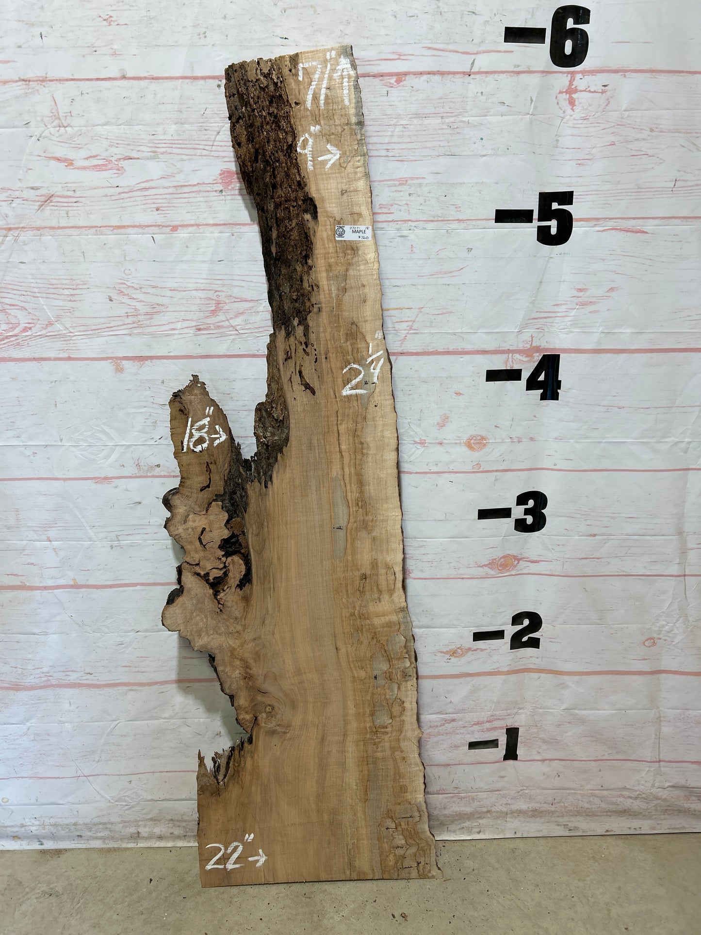 Live Edge Ambrosia Maple Sku#27271-18