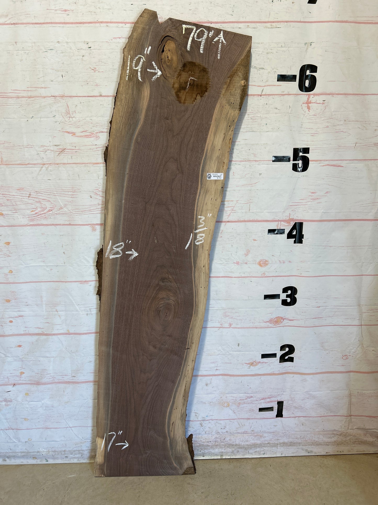 Live Edge Walnut Sku#28392F-15