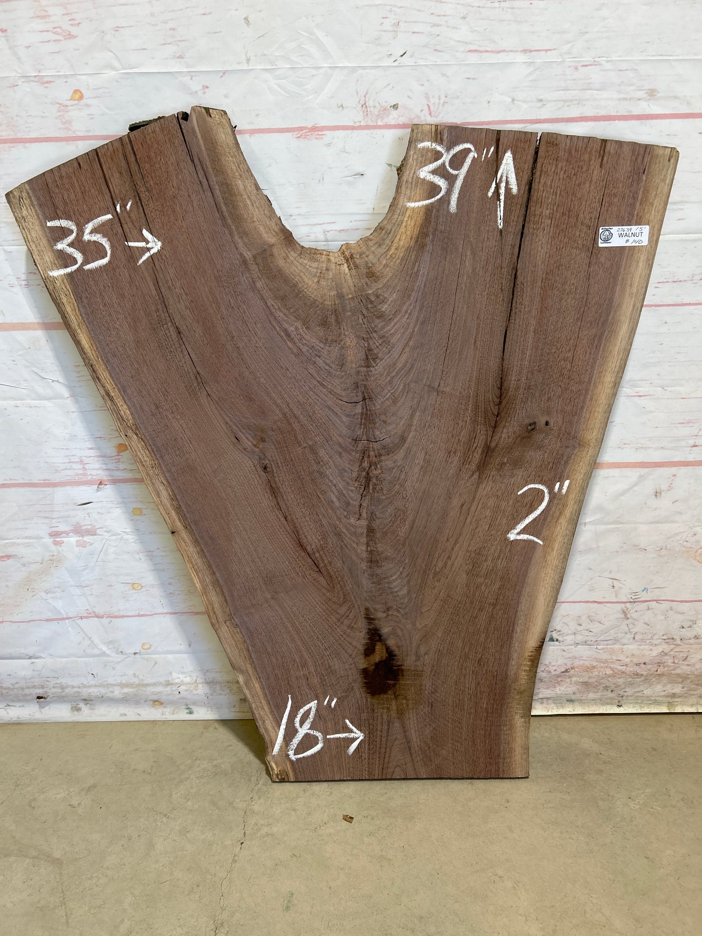 Live Edge Walnut Sku#27639M-15