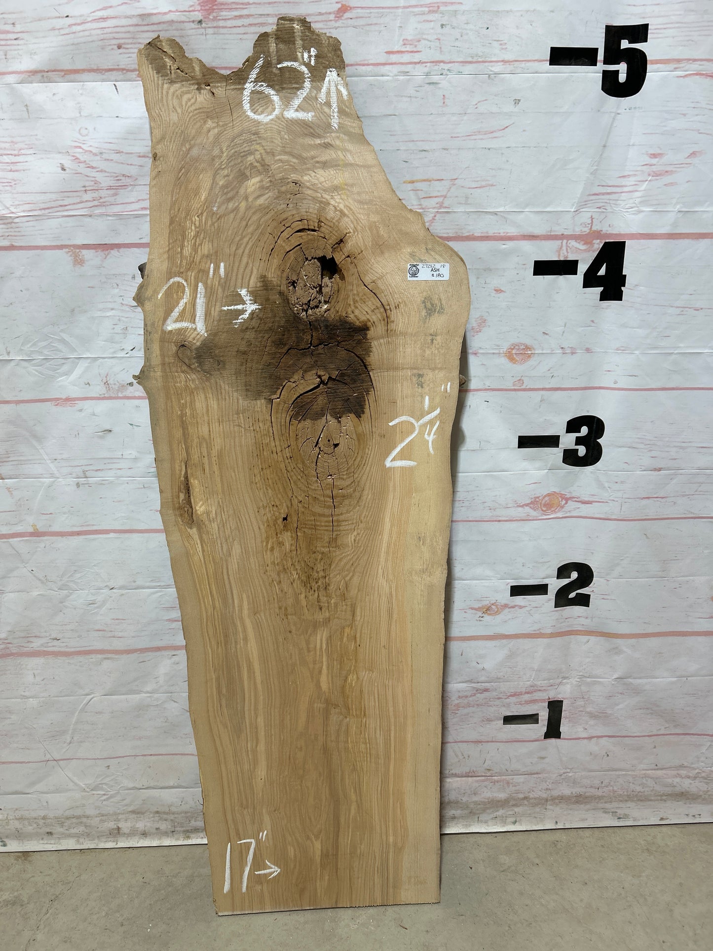 Live Edge Ash Sku#27282N-18