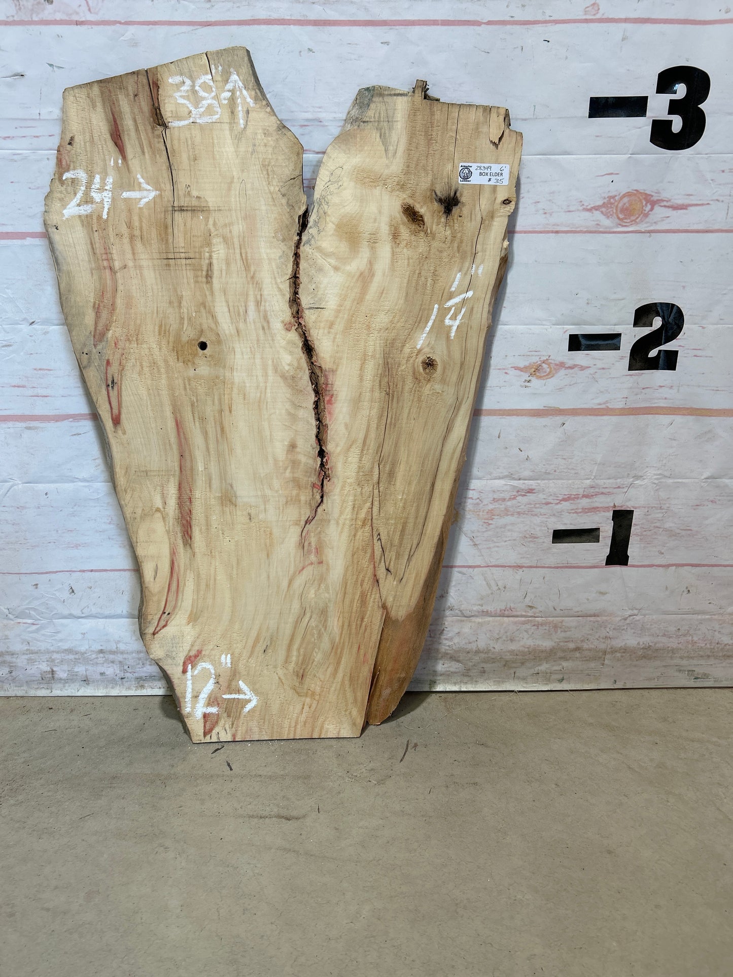 Live Edge Box Elder Sku#28349M-6