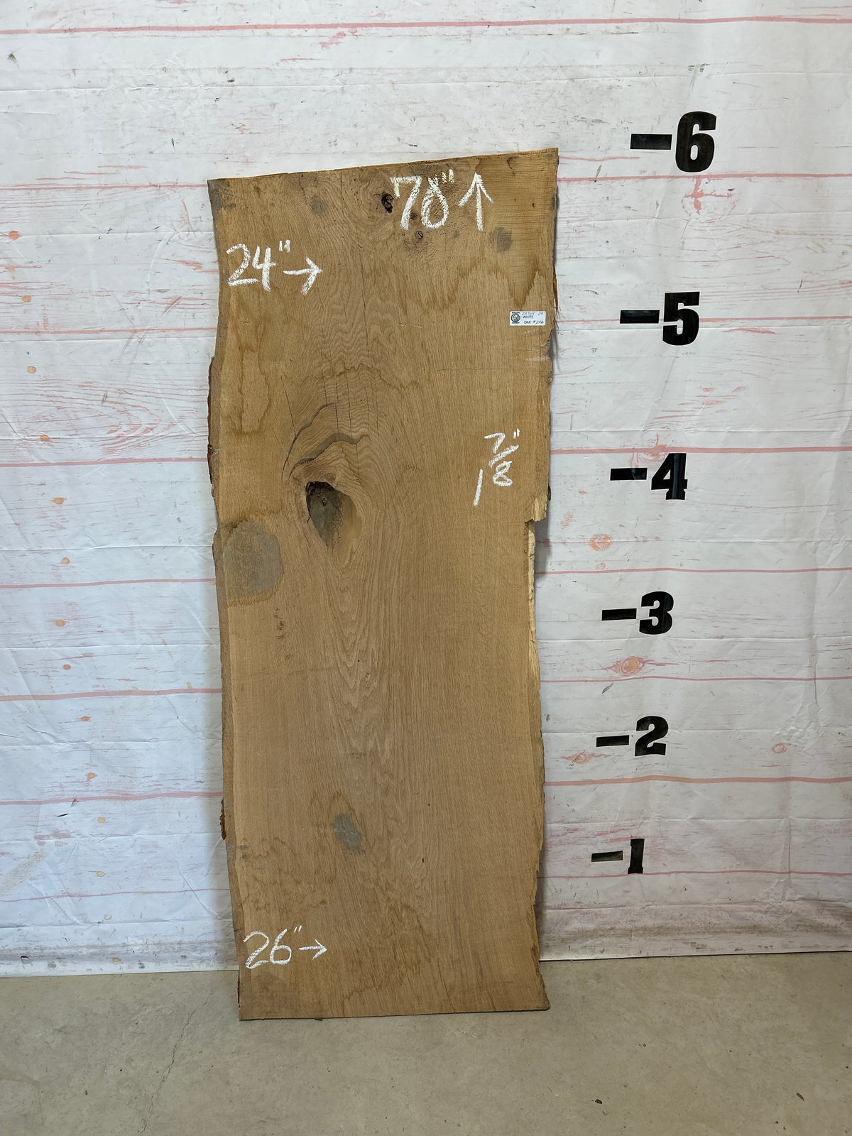 Live Edge White Oak Sku#28764-24