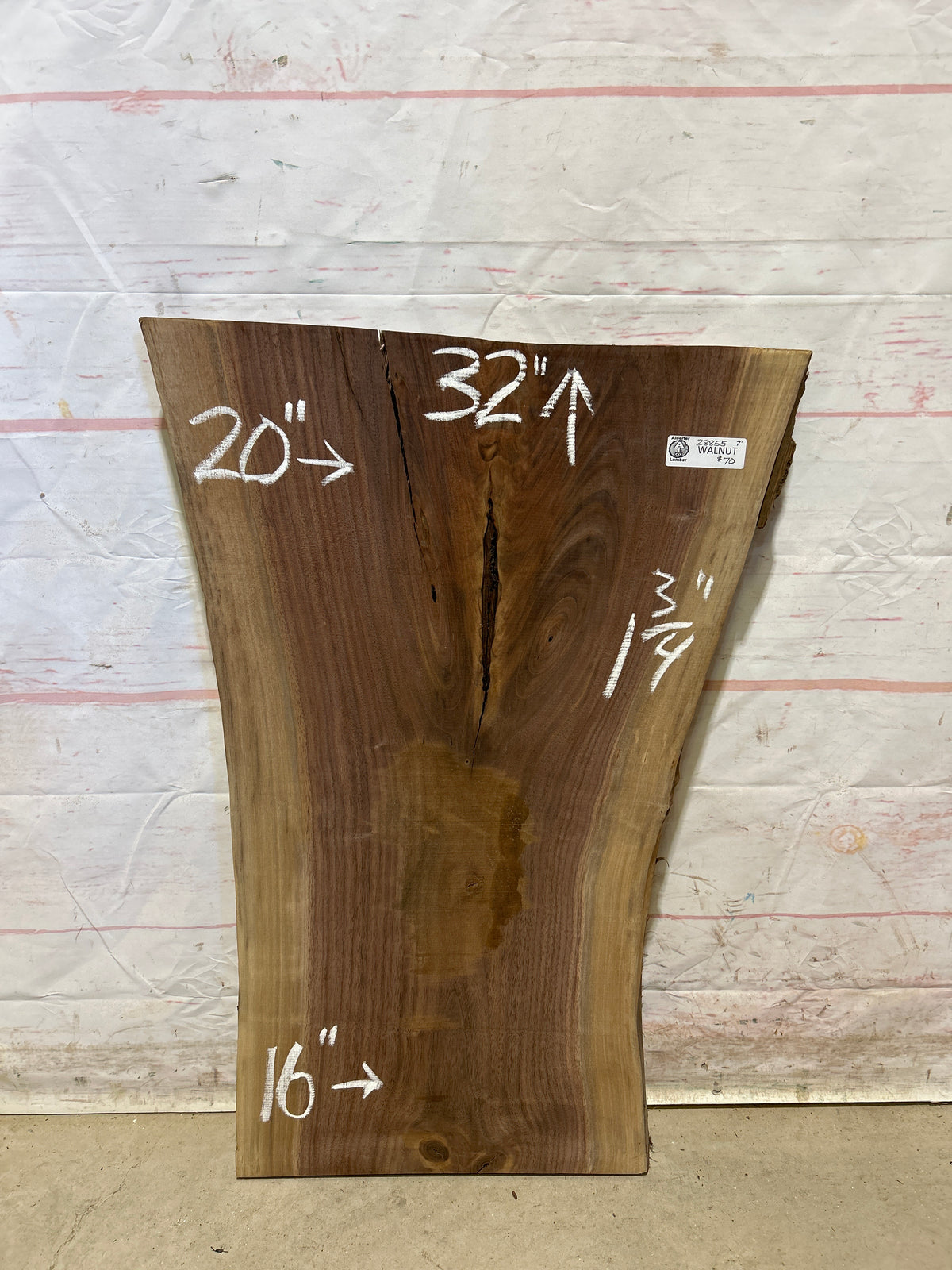 Live Edge Walnut Sku#28855M-7