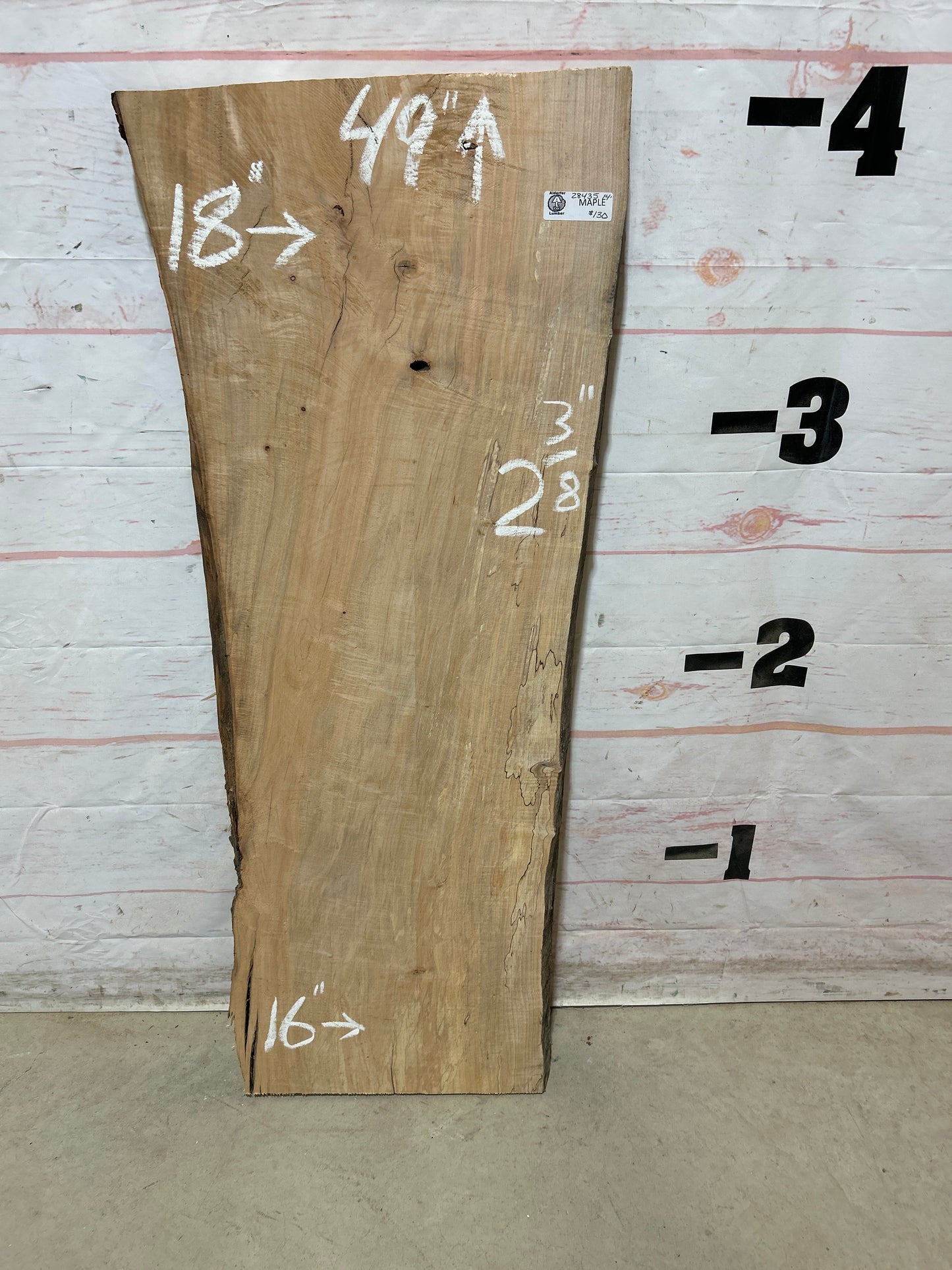 Live Edge Maple Sku#28435E-14