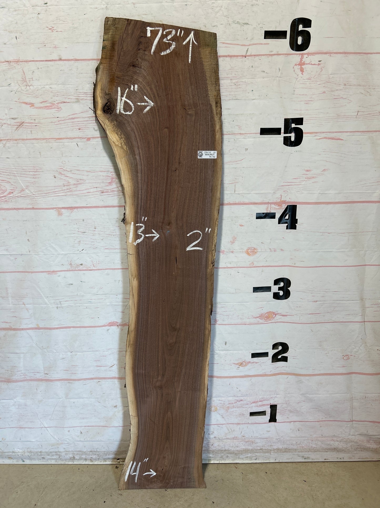 Live Edge Walnut Sku#28475G-15