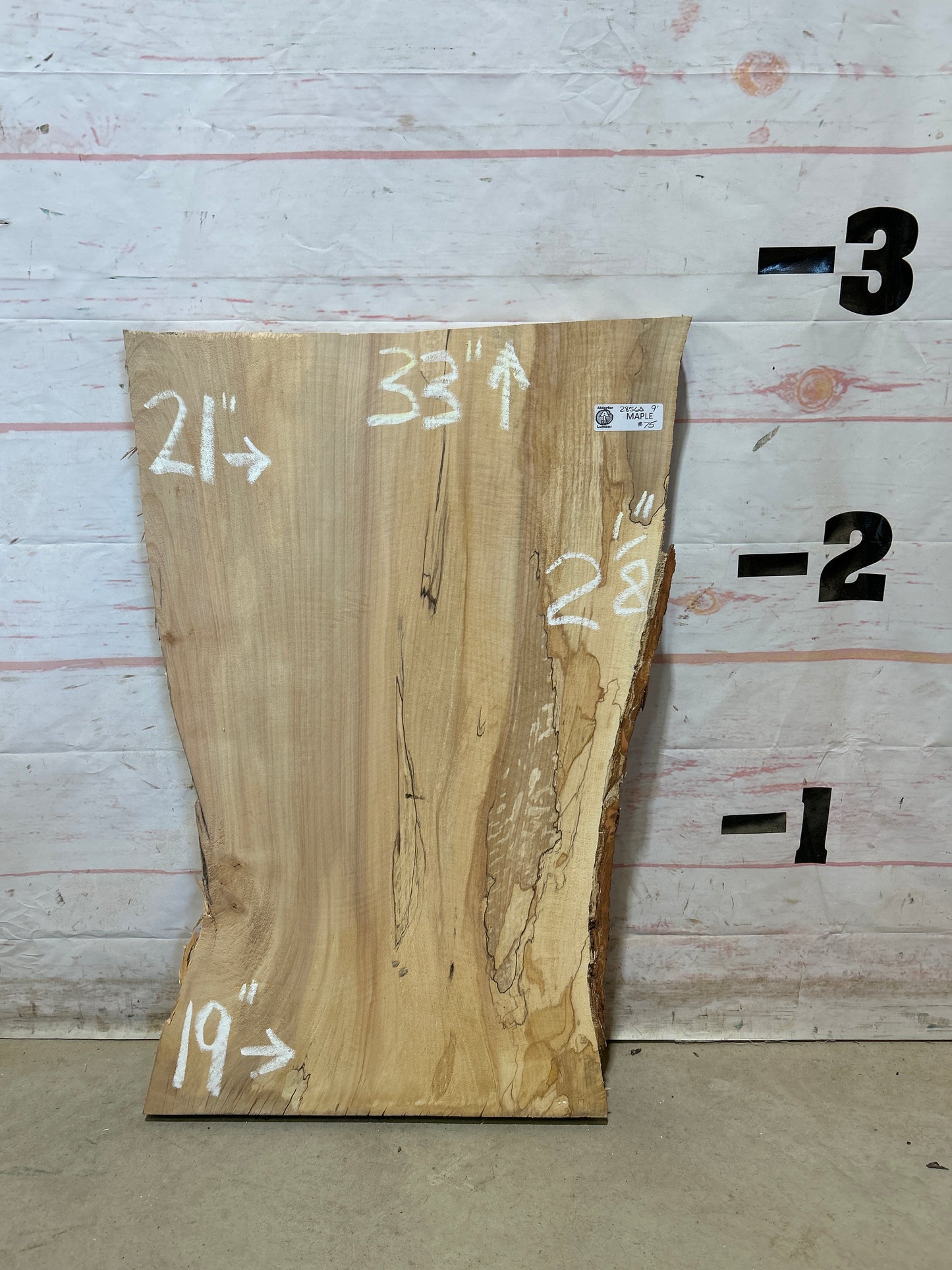 Live Edge Maple Sku#28560E-9