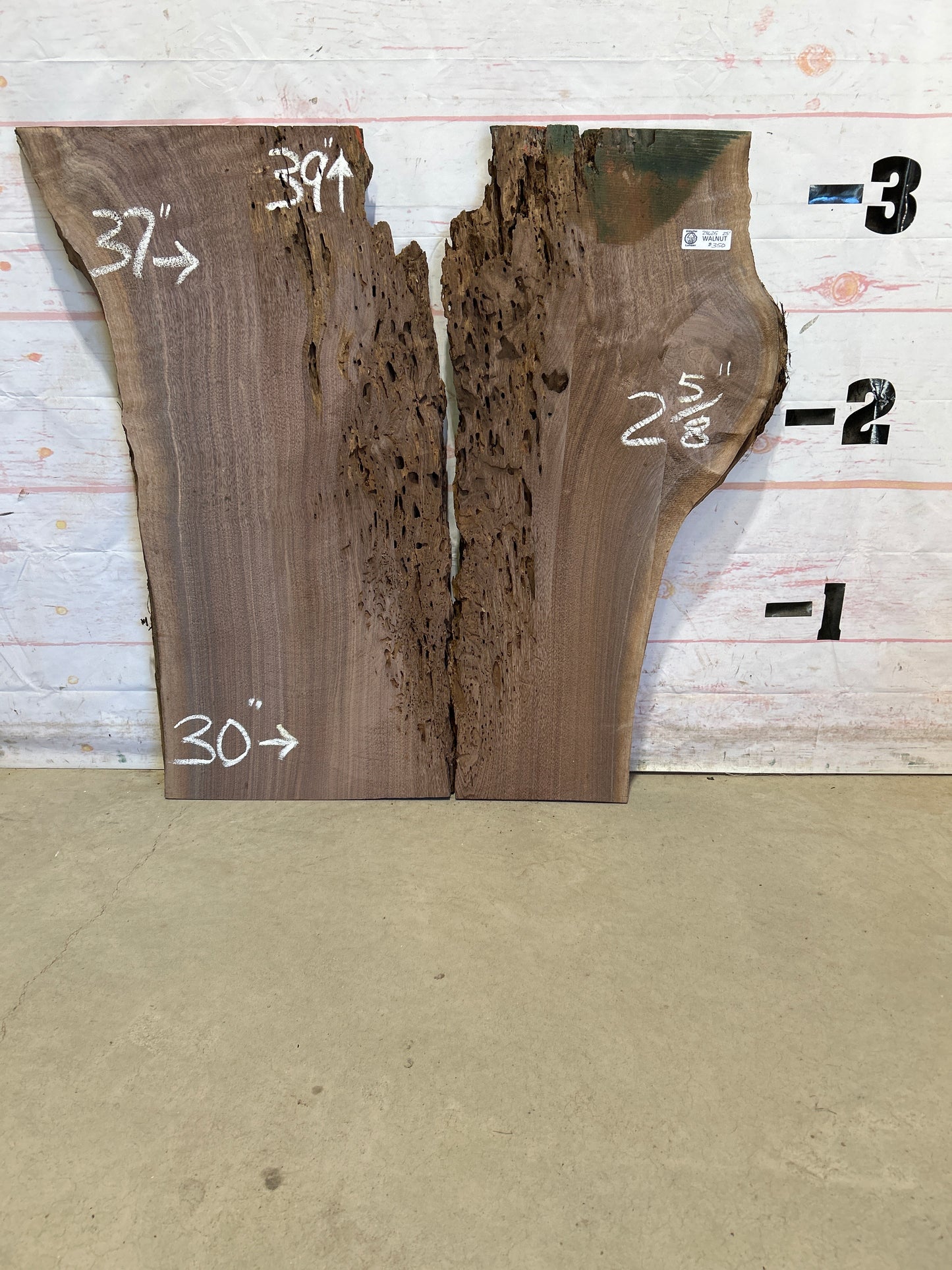 Live Edge Walnut Sku#28625M-25