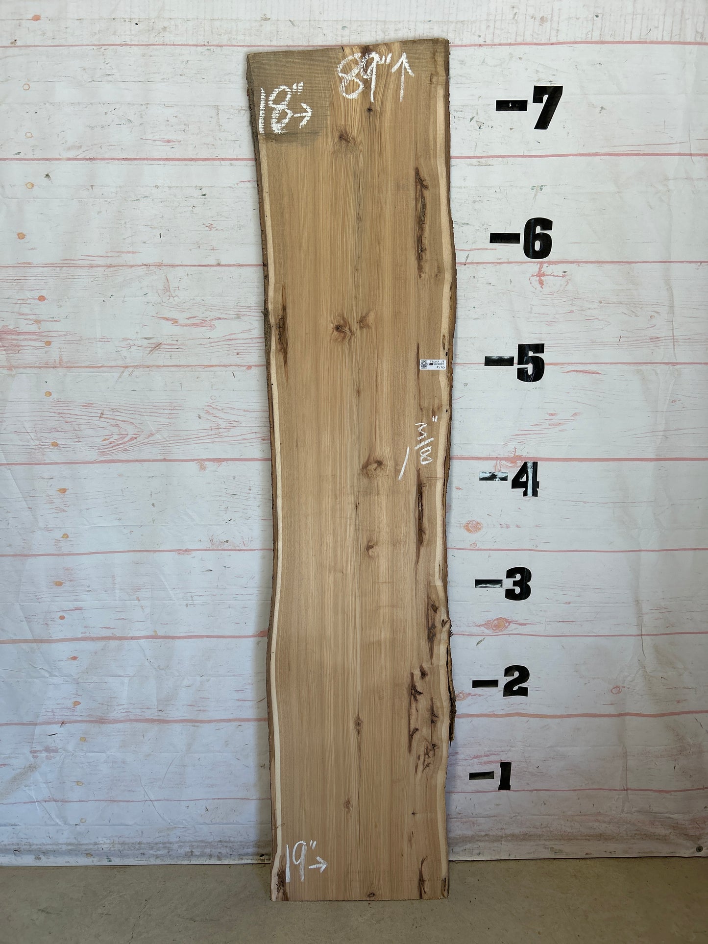 Live Edge Hickory Sku#28607-18