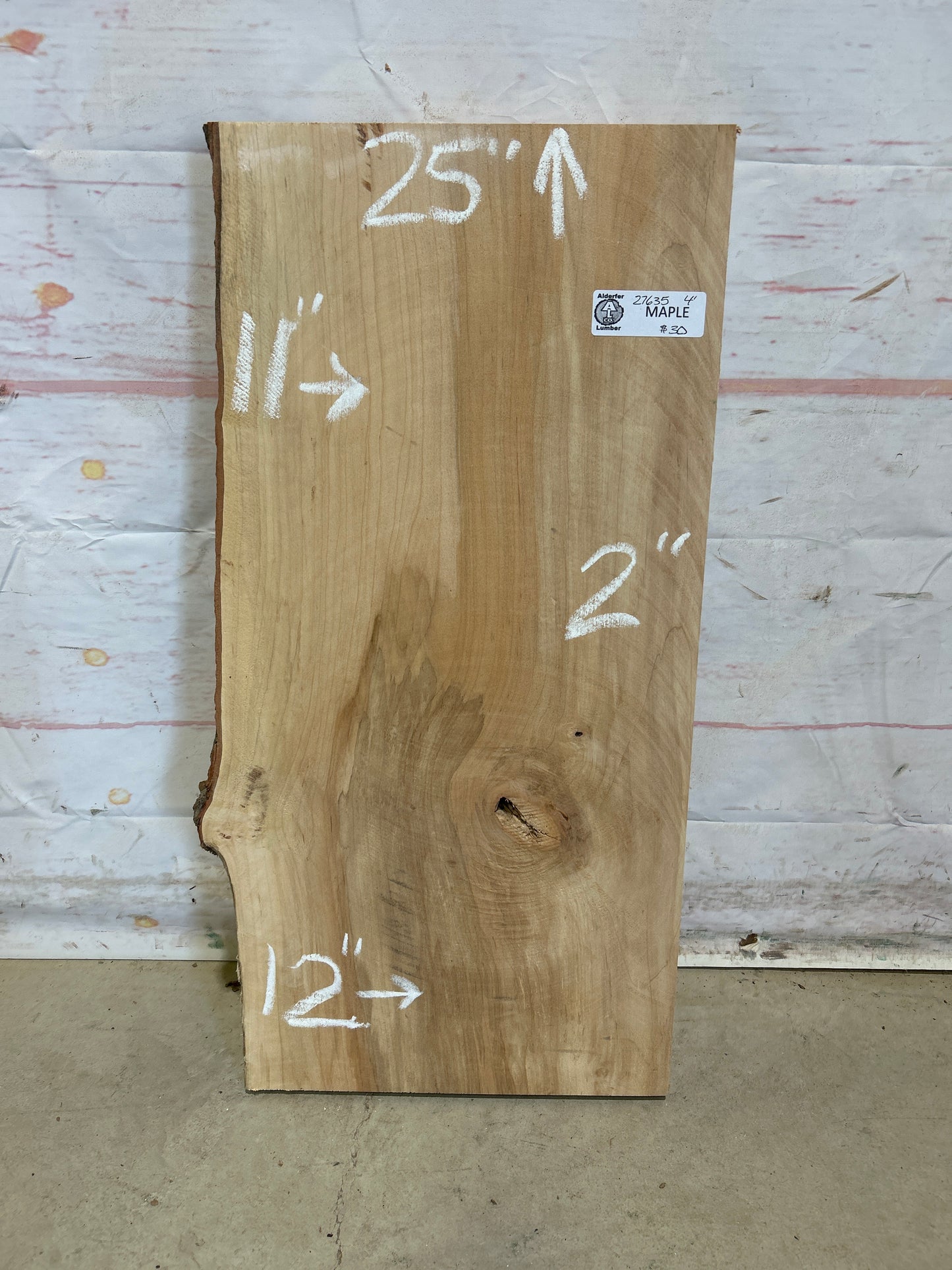 Live Edge Maple Sku#27635M-4
