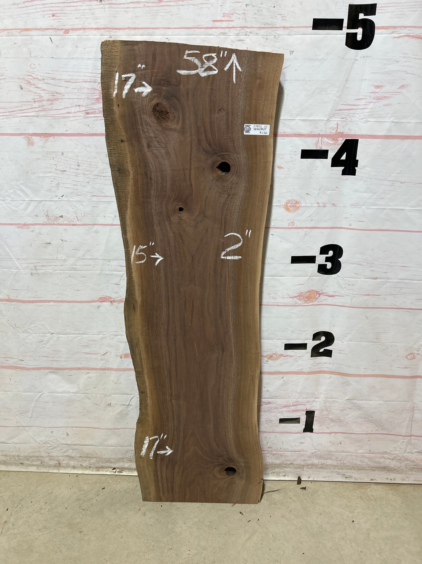 Live Edge Walnut Sku#27852M-13