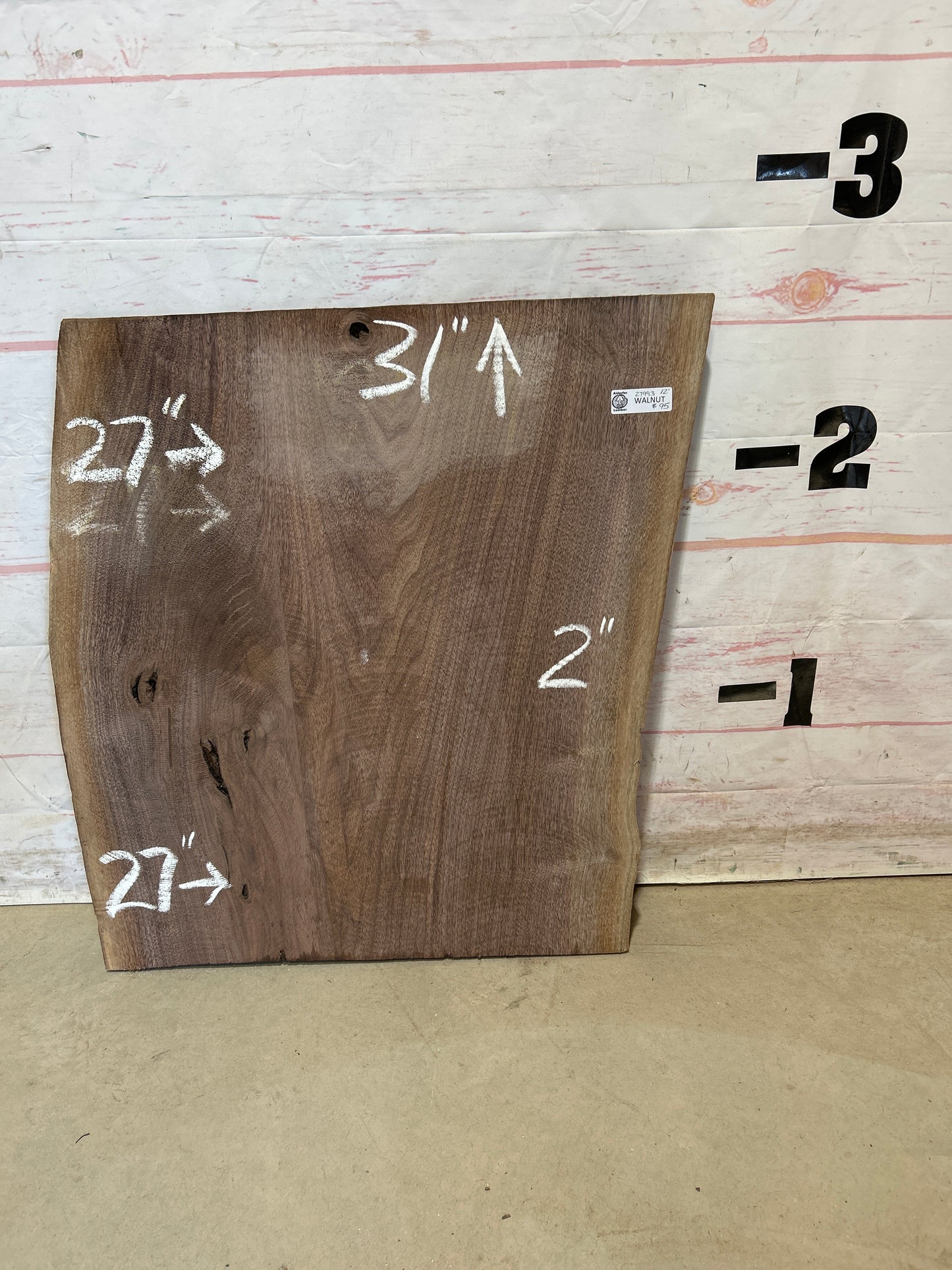 Live Edge Walnut Sku#27993M-12