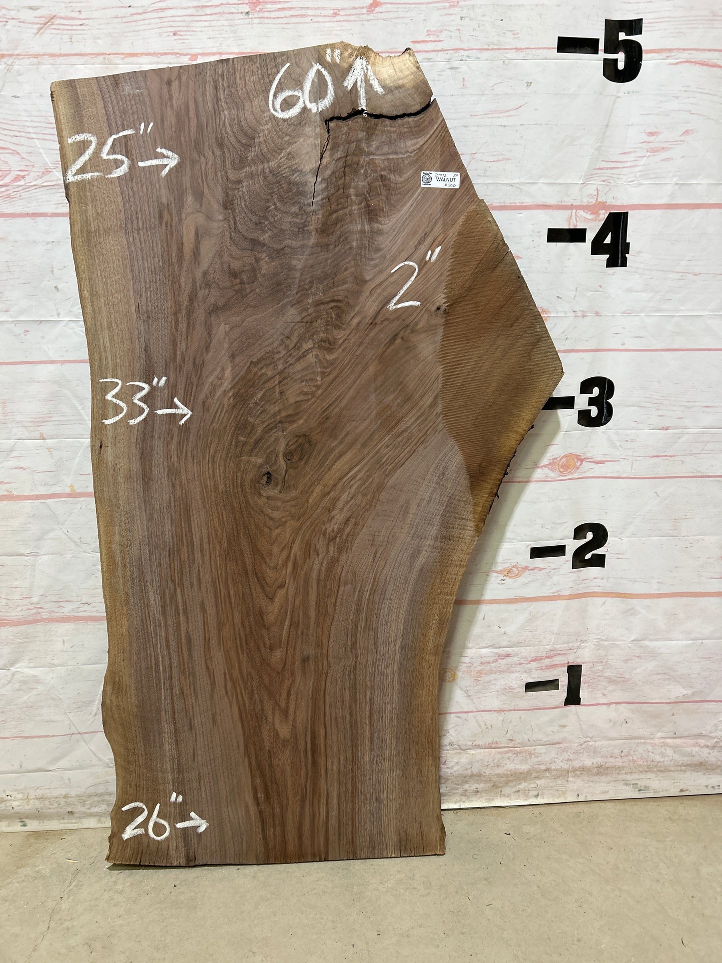Live Edge Walnut Sku#27472N-24