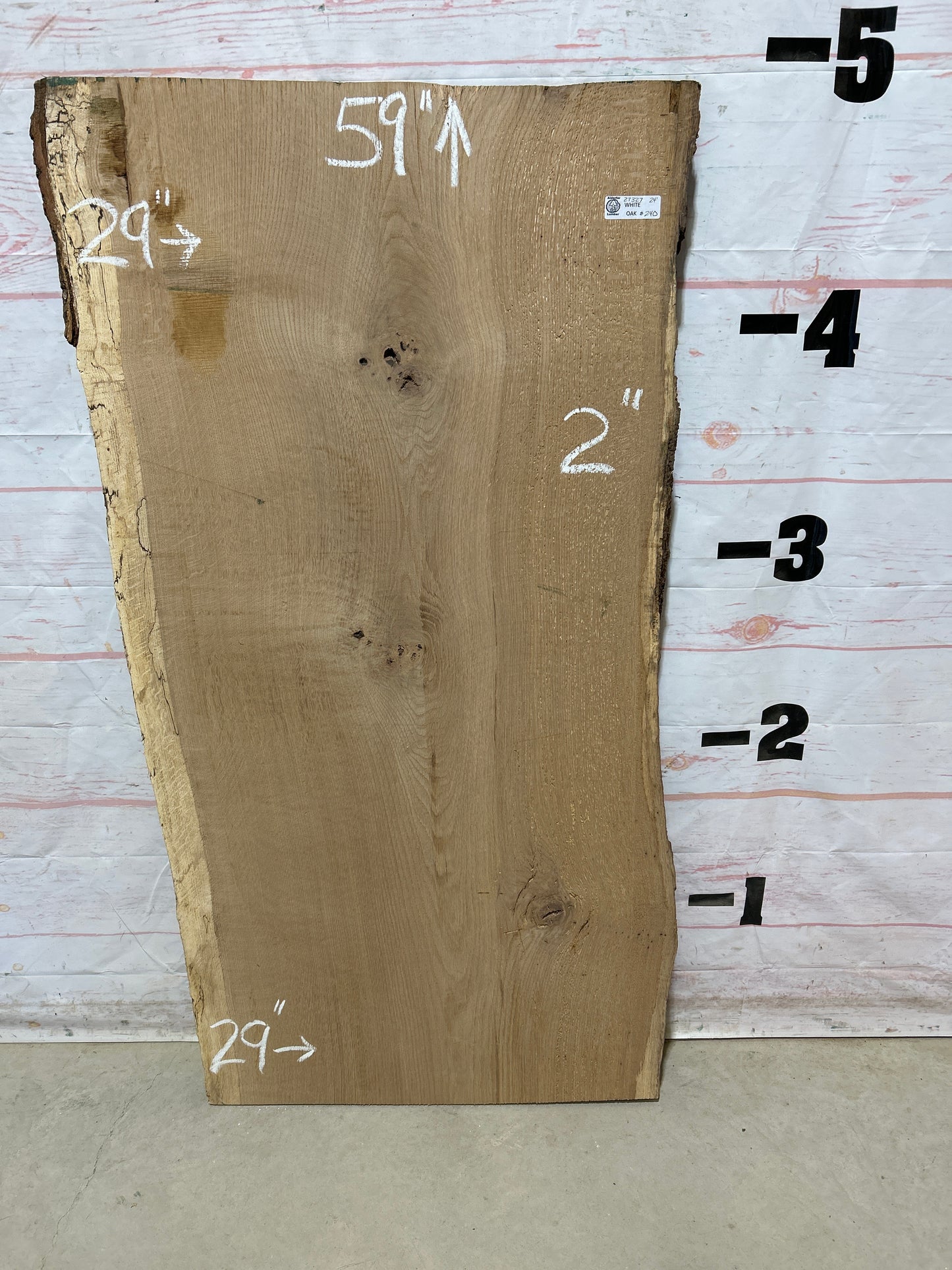 Live Edge White Oak Sku#27327-24