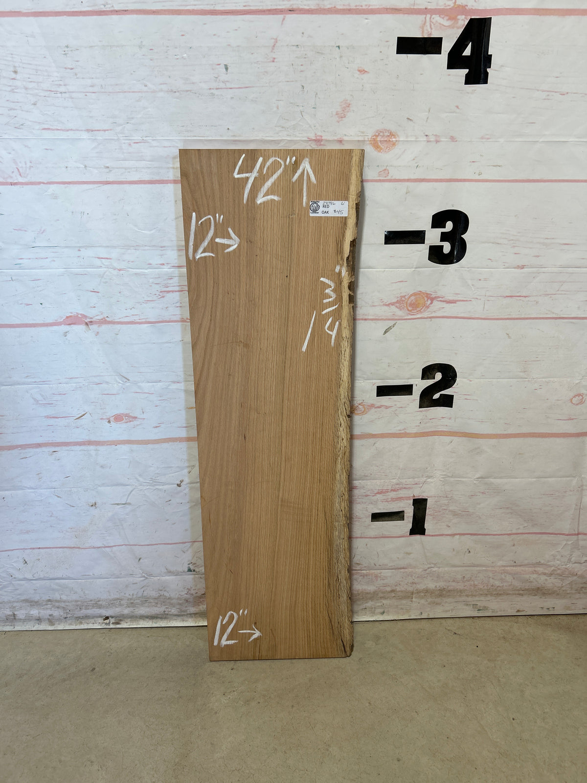 Live Edge Red Oak Sku#28786-6