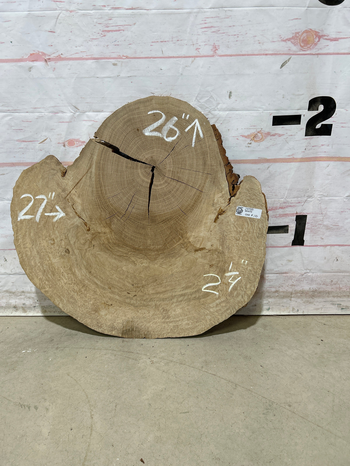 Live Edge White Oak Cookie Sku#28989M
