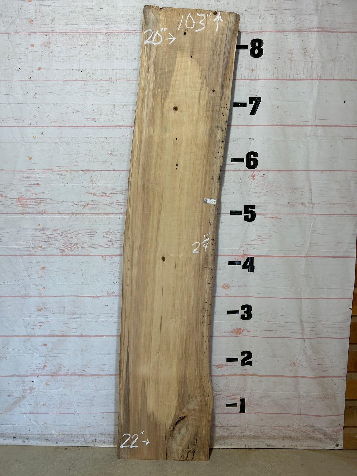 Live Edge Cottonwood Sku#27903-34