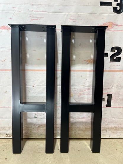H-Shaped Powder Coated Steel Leg Set