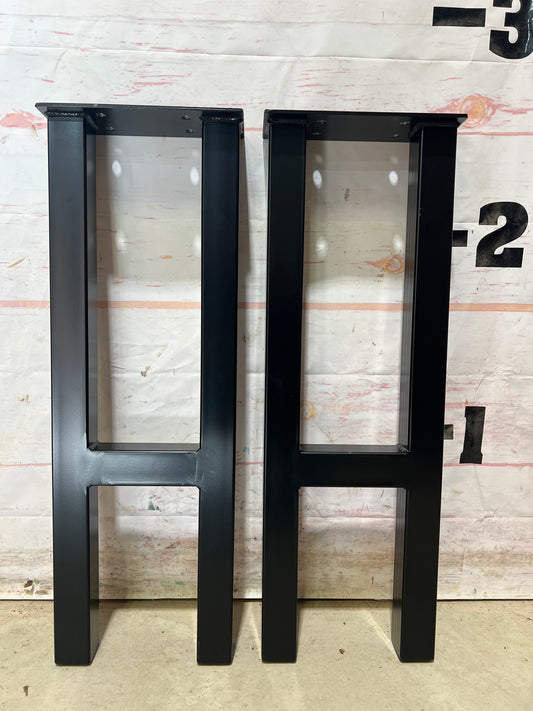 H-Shaped Powder Coated Steel Leg Set