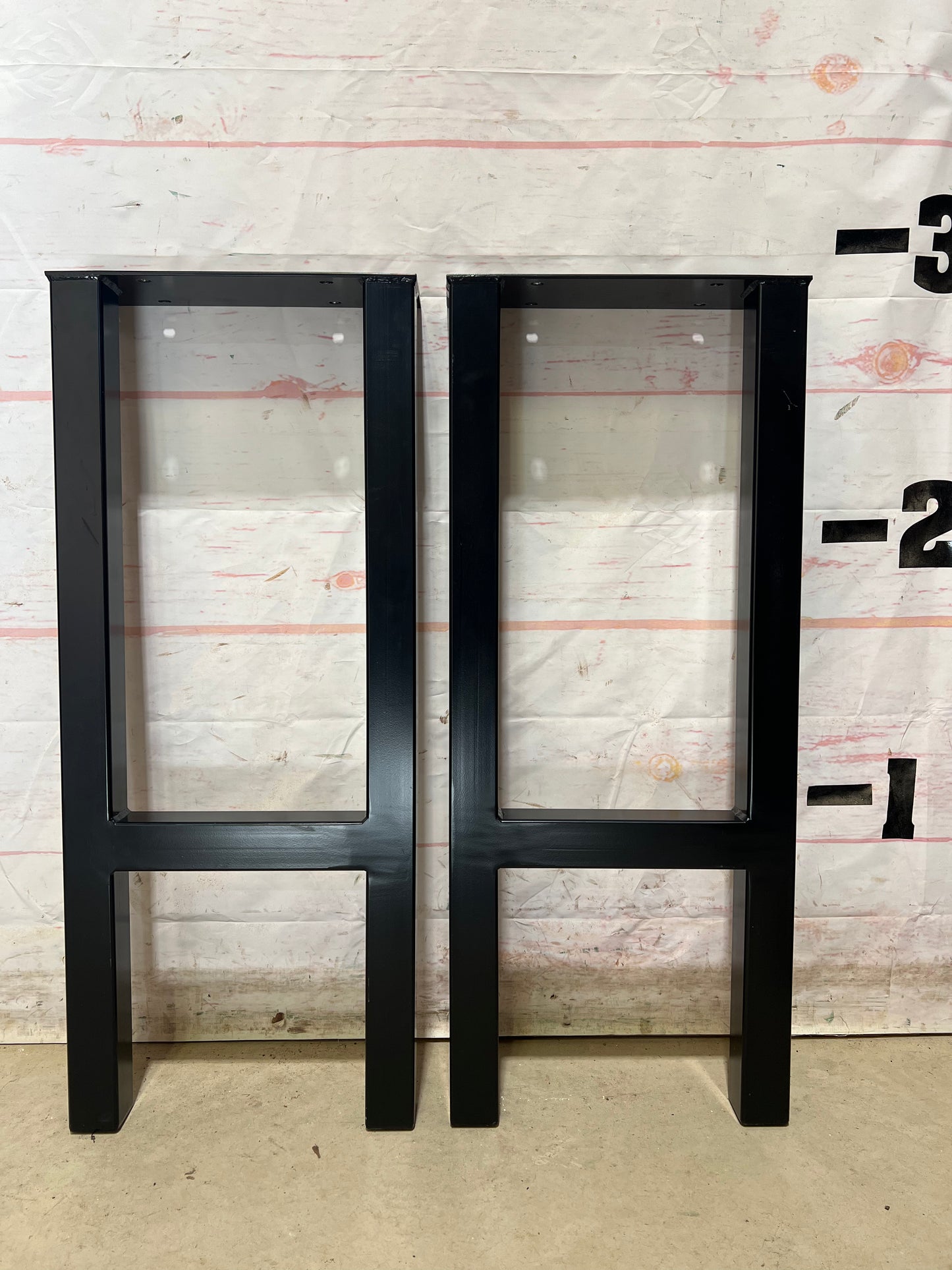 H-Shaped Powder Coated Steel Leg Set