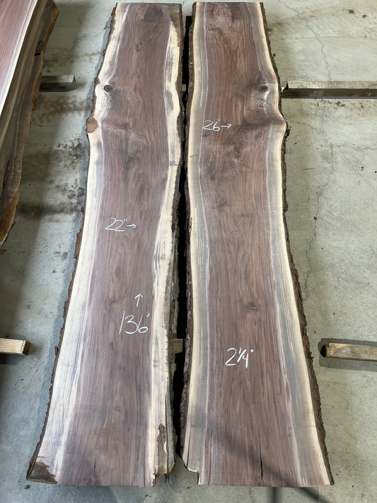 Live Edge Walnut Set Sku# 26133S-105