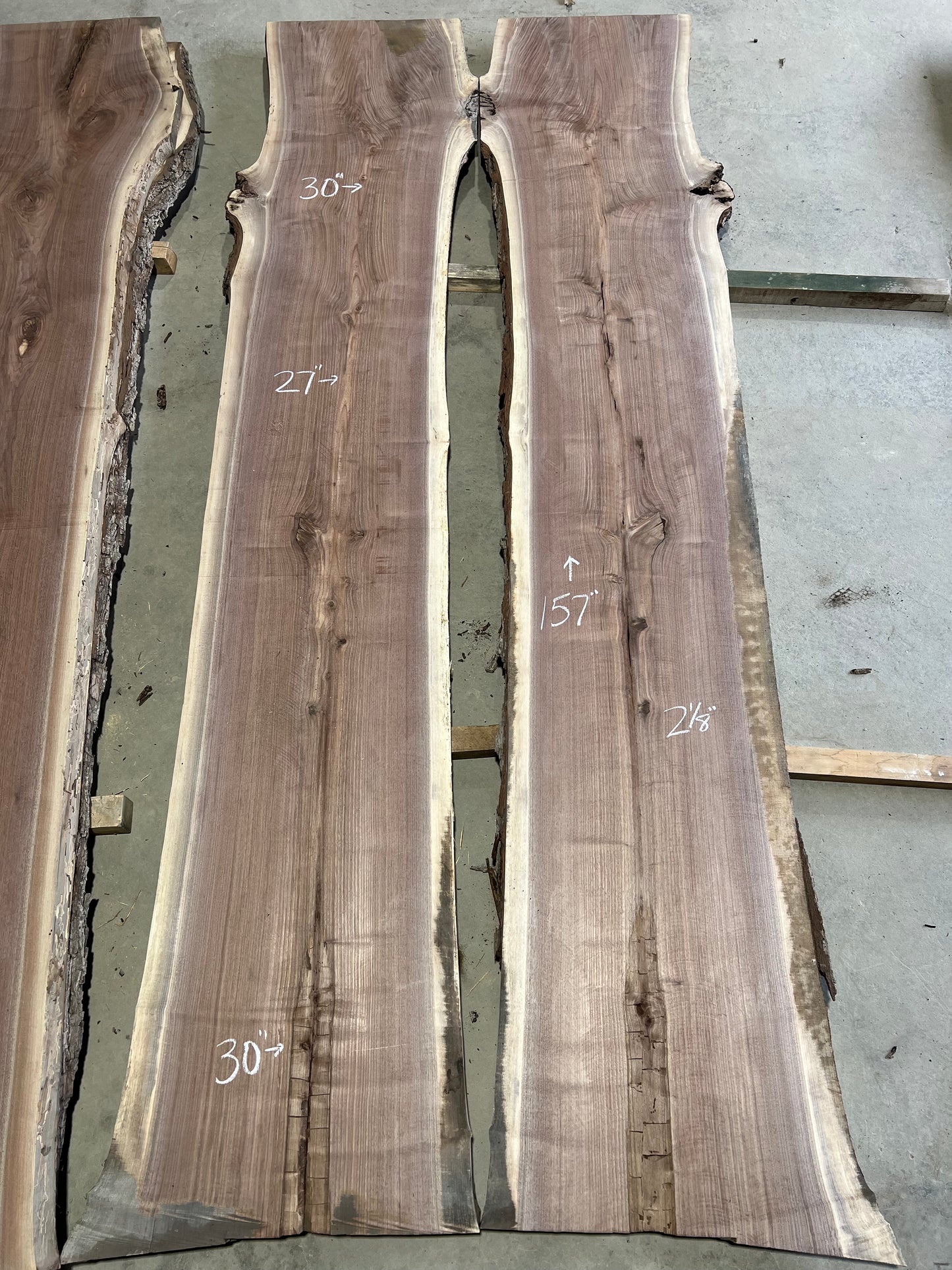 Live Edge Walnut Set Sku# 26252S-151
