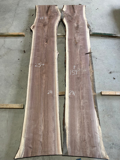 Live Edge Walnut Set Sku# 26253S-140