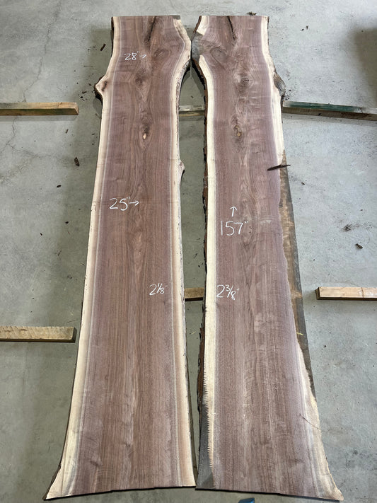 Live Edge Walnut Set Sku# 26253S-140