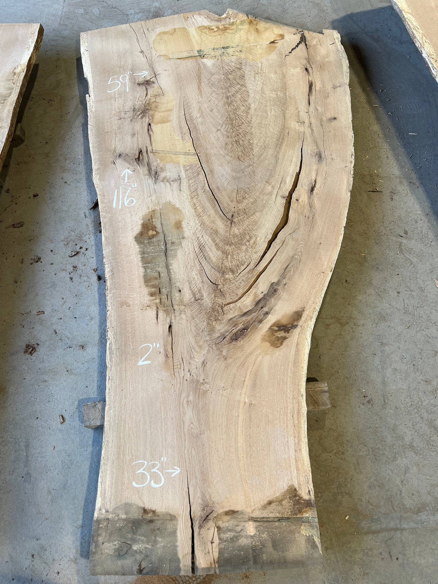 Live Edge White Oak Sku# 26602S-63