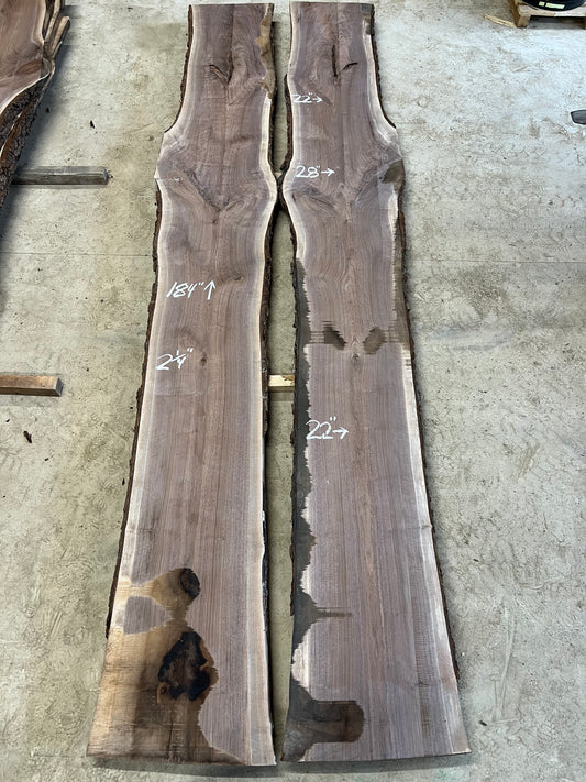 Live Edge Walnut Set Sku#27307S-140