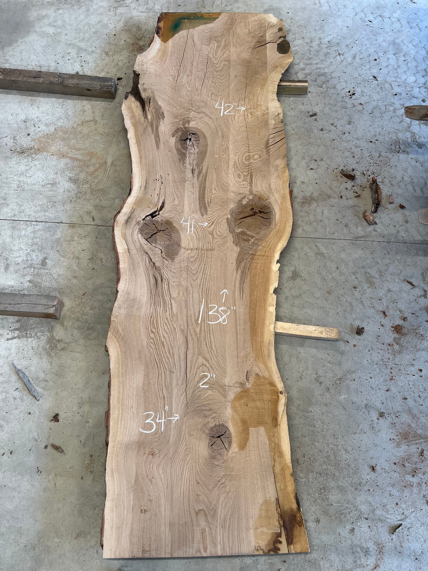 Live Edge White Oak Sku#27358S-73