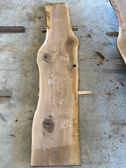 Live Edge White Oak Sku#27359S-60