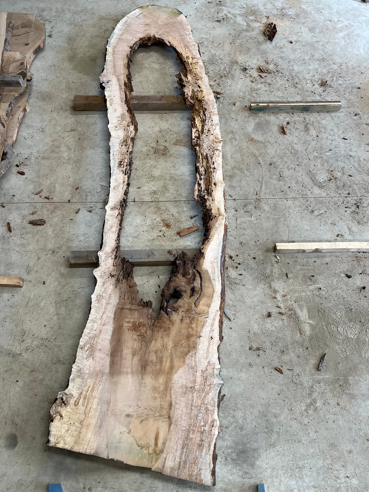 Live Edge Figured Maple Sku#27361S-61