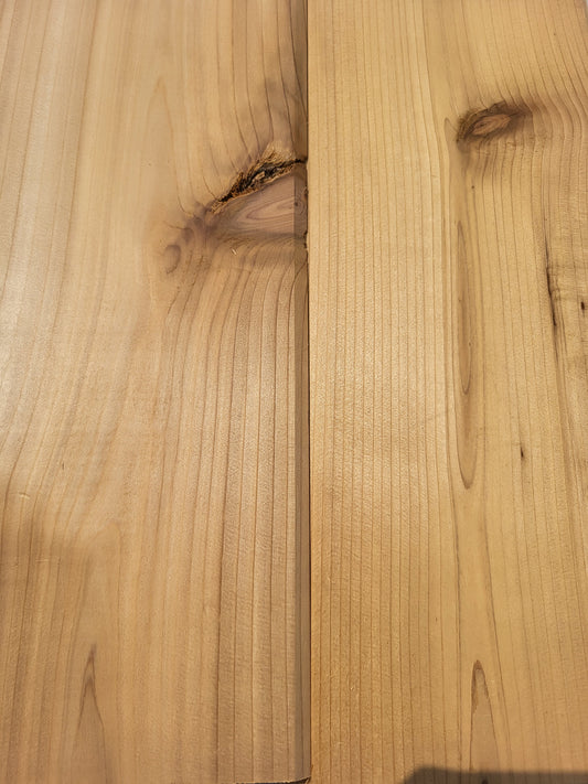 Knotty Western Red Cedar Tongue and Groove (T&G) Ceiling